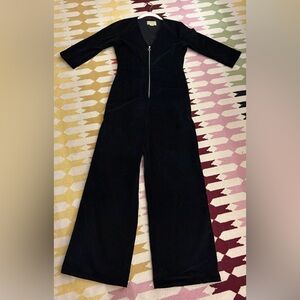 PALOMA WOOL Isle Velour Jumpsuit in Black Size 40